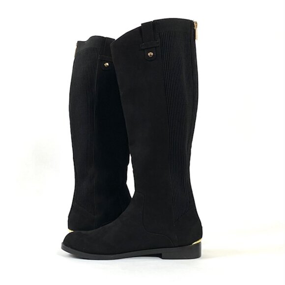 New Kenneth Cole Reaction Black Soozie Stretch Tall Boot 8.5 - Picture 3 of 8